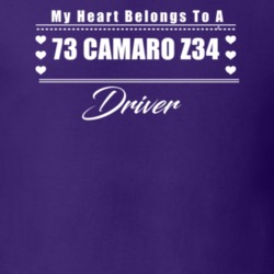 My Heart Belongs To A 1973 Camaro Z34 Driver Dark Color T Shirt