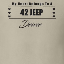 My Heart Belongs To A 1942 Jeep Driver Light Color T Shirt