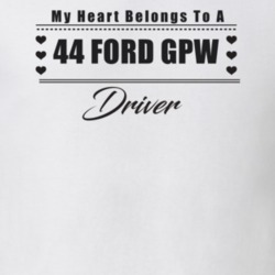 My Heart Belongs To A 1944 Ford Gpw Driver Light Color T Shirt