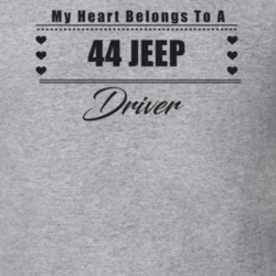 My Heart Belongs To A 1944 Jeep Driver Light Color T Shirt