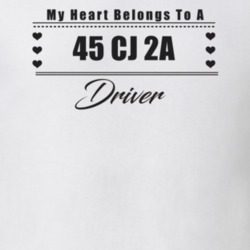 My Heart Belongs To A 1945 Cj 2A Driver Light Color T Shirt