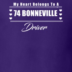 My Heart Belongs To A 1974 Bonneville Driver Dark Color T Shirt