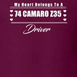 My Heart Belongs To A 1974 Camaro Z35 Driver Dark Color T Shirt