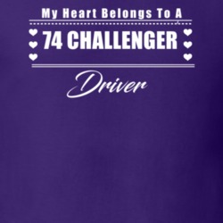My Heart Belongs To A 1974 Challenger Driver Dark Color T Shirt