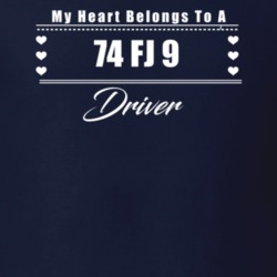 My Heart Belongs To A 1974 Fj 9 Driver Dark Color T Shirt