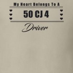 My Heart Belongs To A 1950 Cj 4 Driver Light Color T Shirt