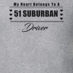 My Heart Belongs To A 1951 Suburban Driver Light Color T Shirt
