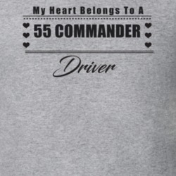 My Heart Belongs To A 1955 Commander Driver Light Color T Shirt