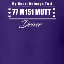 My Heart Belongs To A 1977 M151 Mutt Driver Dark Color T Shirt