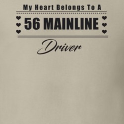 My Heart Belongs To A 1956 Mainline Driver Light Color T Shirt