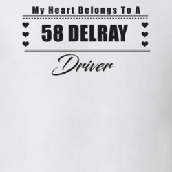 My Heart Belongs To A 1958 Delray Driver Light Color T Shirt