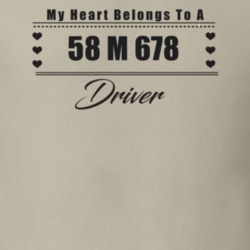 My Heart Belongs To A 1958 M 678 Driver Light Color T Shirt