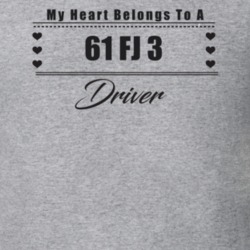 My Heart Belongs To A 1961 Fj 3 Driver Light Color T Shirt