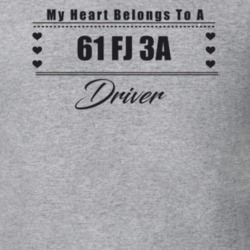 My Heart Belongs To A 1961 Fj 3A Driver Light Color T Shirt