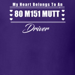 My Heart Belongs To A 1980 M151 Mutt Driver Dark Color T Shirt