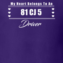 My Heart Belongs To A 1981 Cj 5 Driver Dark Color T Shirt