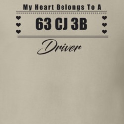 My Heart Belongs To A 1963 Cj 3B Driver Light Color T Shirt