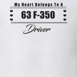 My Heart Belongs To A 1963 F-350 Driver Light Color T Shirt