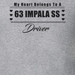 My Heart Belongs To A 1963 Impala Ss Driver Light Color T Shirt