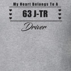 My Heart Belongs To A 1963 J-Tr Driver Light Color T Shirt