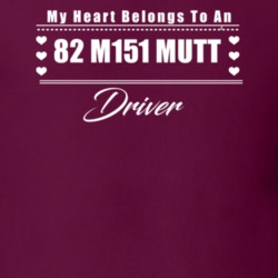My Heart Belongs To A 1982 M151 Mutt Driver Dark Color T Shirt