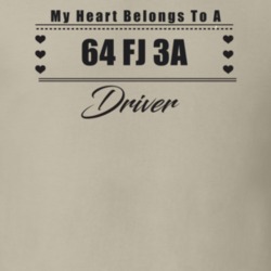 My Heart Belongs To A 1964 Fj 3A Driver Light Color T Shirt