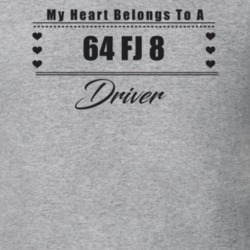 My Heart Belongs To A 1964 Fj 8 Driver Light Color T Shirt