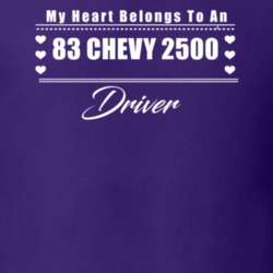 My Heart Belongs To A 1983 Chevy 2500 Driver Dark Color T Shirt