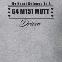 My Heart Belongs To A 1964 M151 Mutt Driver Light Color T Shirt