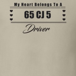 My Heart Belongs To A 1965 Cj 5 Driver Light Color T Shirt