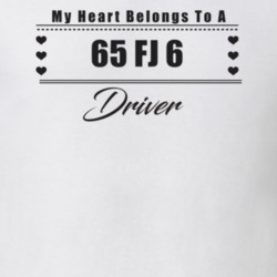 My Heart Belongs To A 1965 Fj 6 Driver Light Color T Shirt