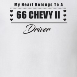 My Heart Belongs To A 1966 Chevy Ii Driver Light Color T Shirt