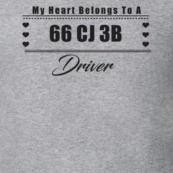 My Heart Belongs To A 1966 Cj 3B Driver Light Color T Shirt