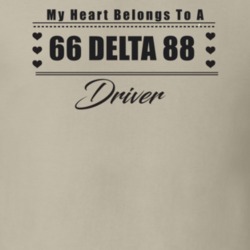 My Heart Belongs To A 1966 Delta 88 Driver Light Color T Shirt