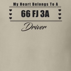 My Heart Belongs To A 1966 Fj 3A Driver Light Color T Shirt
