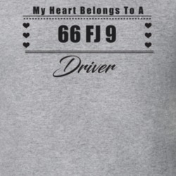 My Heart Belongs To A 1966 Fj 9 Driver Light Color T Shirt