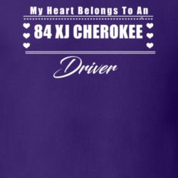 My Heart Belongs To A 1984 Xj Cherokee Driver Dark Color T Shirt