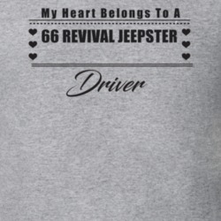 My Heart Belongs To A 1966 Revival Jeepster Driver Light Color T Shirt