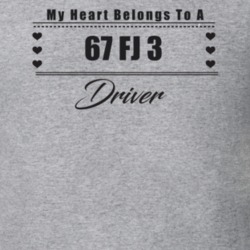 My Heart Belongs To A 1967 Fj 3 Driver Light Color T Shirt