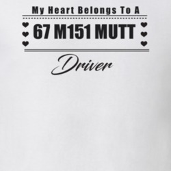 My Heart Belongs To A 1967 M151 Mutt Driver Light Color T Shirt