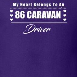 My Heart Belongs To A 1986 Caravan Driver Dark Color T Shirt