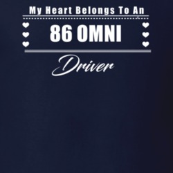 My Heart Belongs To A 1986 Omni Driver Dark Color T Shirt