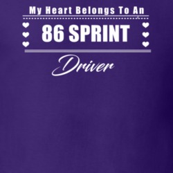 My Heart Belongs To A 1986 Sprint Driver Dark Color T Shirt