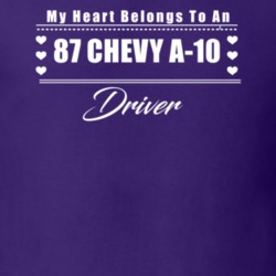 My Heart Belongs To A 1987 Chevy A-10 Driver Dark Color T Shirt