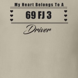 My Heart Belongs To A 1969 Fj 3 Driver Light Color T Shirt