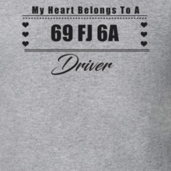 My Heart Belongs To A 1969 Fj 6A Driver Light Color T Shirt