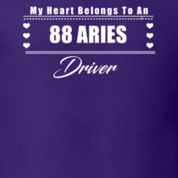 My Heart Belongs To A 1988 Aries Driver Dark Color T Shirt