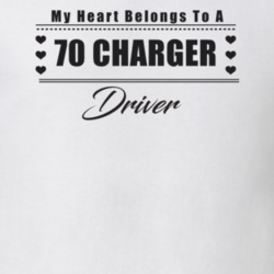 My Heart Belongs To A 1970 Charger Driver Light Color T Shirt