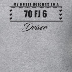 My Heart Belongs To A 1970 Fj 6 Driver Light Color T Shirt