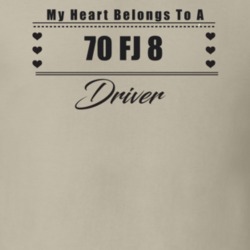My Heart Belongs To A 1970 Fj 8 Driver Light Color T Shirt
